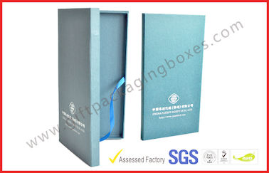 Emboss Paper Tie / Jewelry Full Color Apparel Gift Boxes With Rigid Board