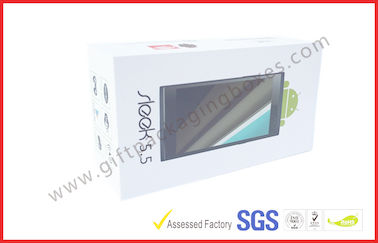 White Cardboard Gift Boxes / Phone Case Box With C1S Paper Materials , Glossy Lamination