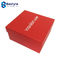 Custom Company LOGO Red Cardboard Gift Box Handmade