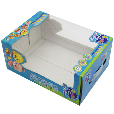 Children'S Toy Packaging PVC White Cardboard Corrugated Box With Window Opening