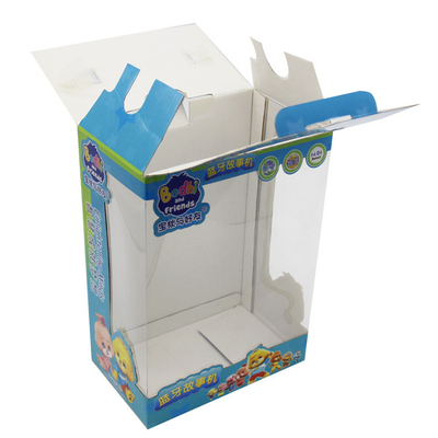 Children'S Toy Packaging PVC White Cardboard Corrugated Box With Window Opening